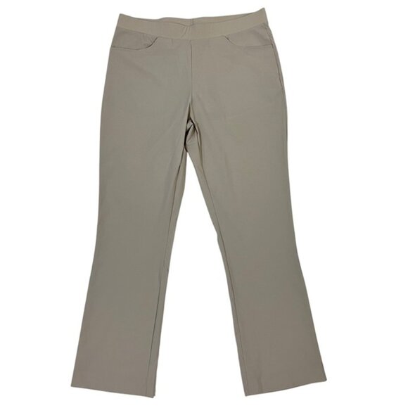 NUNO women's pants M off white light gray pull on italian fabric - Picture 1 of 8